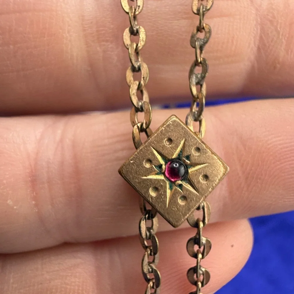 Vintage‎ Gold Filled Watch Chain Fancy Slider  Signed  Lynn &Co 48